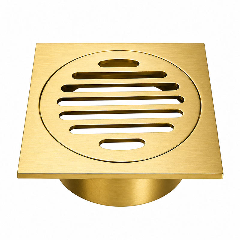 Square Waste 75mm Casting Brass Gold 85x85mm
