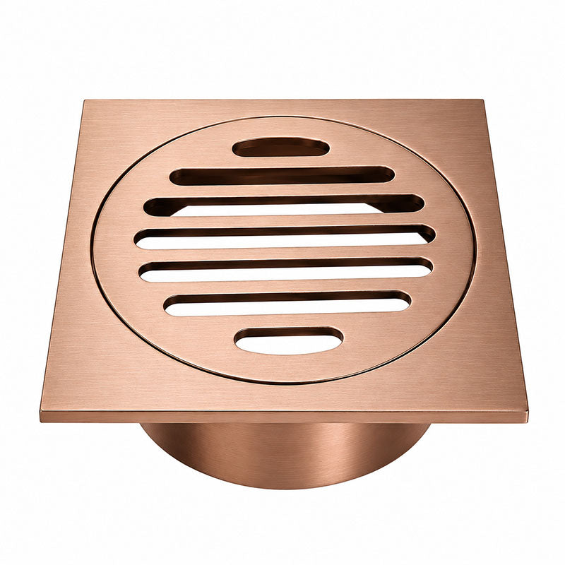 Square Waste 75mm Casting Brass Rose Gold 85x85mm