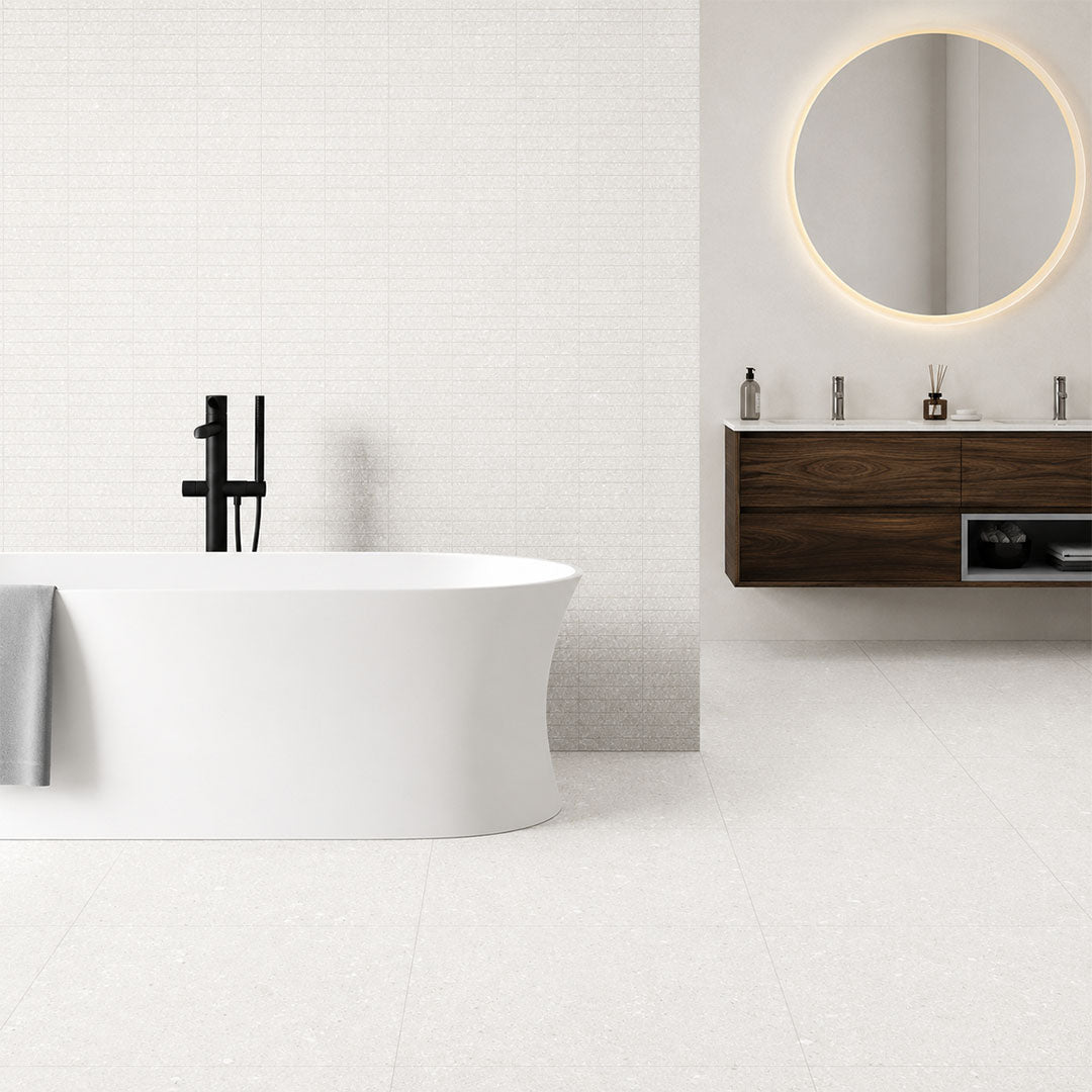 Fosilime White Matt Finger Mosaic 23x148