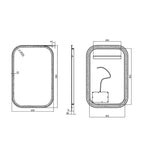 Farley LED Mirror Chrome Frame 600x900mm