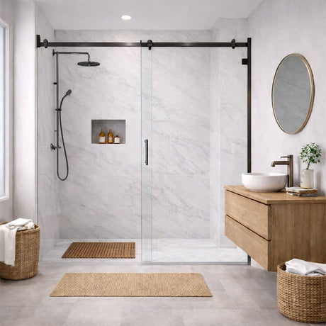 10mm Sliding Shower Screen Front Only (1150-1220mm) Gun Metal