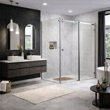 10mm Sliding Shower Screen Front (1150-1220mm) & Return (900mm) Chrome