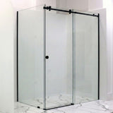 10mm Sliding Shower Screen Front (1150-1220mm) & Return (900mm) Matte Black