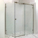 10mm Sliding Shower Screen Front (1150-1220mm) & Return (900mm) Brushed Nickel