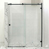 10mm Sliding Shower Screen Front Only (1150-1220mm) Matte Black