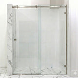 10mm Sliding Shower Screen Front Only (1150-1220mm) Brushed Nickel
