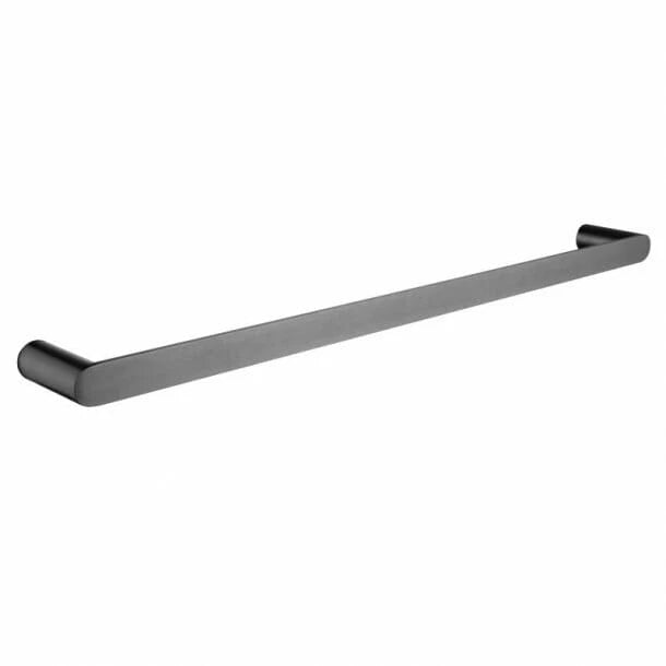 Rushy Gun Metal Grey Single Towel Rail 600mm