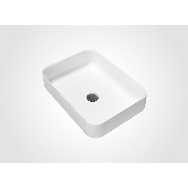 Solid Surface Basin Series Gemma Above Counter Matt Black 495x360x130mm