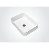 Solid Surface Basin Series Gemma Above Counter Matt Black 495x360x130mm