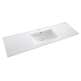 Duplex Collection Floorstanding Vanity Matt White 880x455x855mm With Gloss White Ceramic Top (UV31)