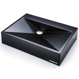 Above Counter Basin Glossy Bathroom Wash Basin Sani-Quartz Composite Golden Cut Black 615x445x130mm