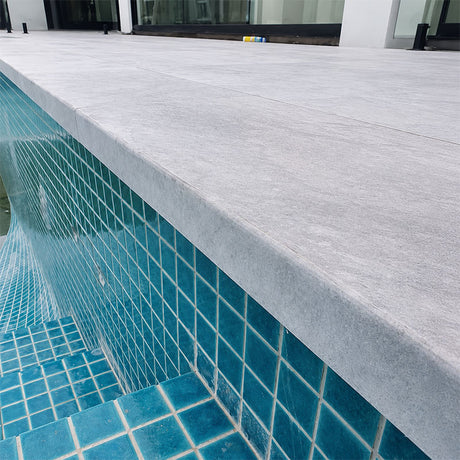 Marble Grey Apricot Sandblasted Dropface 800x400x20/60mm