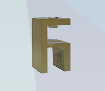 STABILIZE BRACE PANEL, HINGE/RETURN PANEL BRUSHED GOLD SOLID BRASS