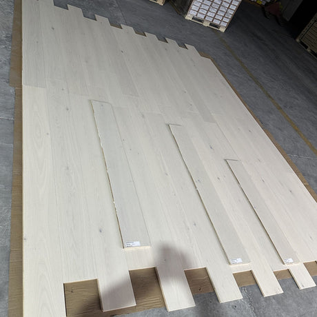 NoblePlank Engineering Oak Flooring Pearl White 1900x190x14/3mm