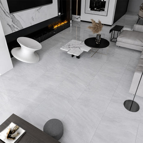 Entiva Illinois Light Grey Polished 600x600 Rec.