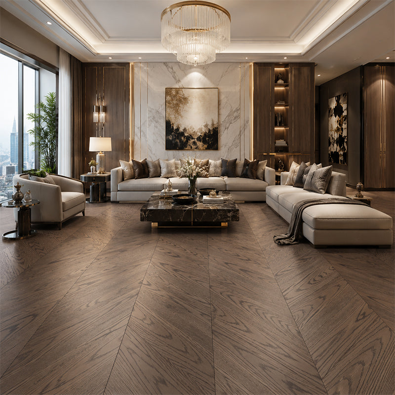 NoblePlank Engineered Chevron Flooring Dark Brown 600x125x14/3mm