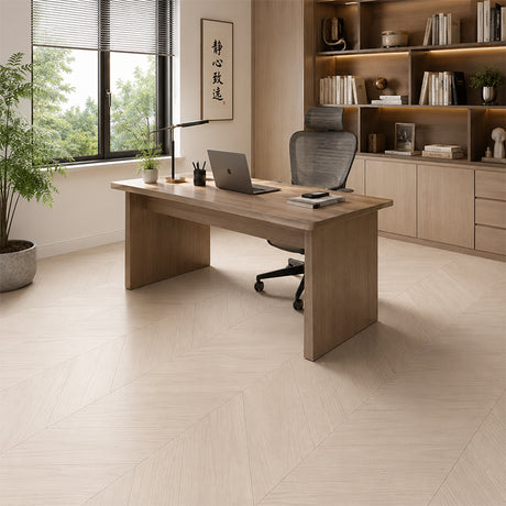 NoblePlank Engineered Chevron Flooring Chiffon 600x125x14/3mm