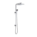 BACINO Multifunction Brass Head on Rail with Hand Spray, Single Hose in Chrome