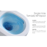 VIVO Wall Faced Rimless Tornado Flush Toilet Suite