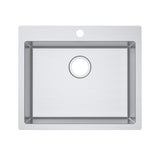 IMPACT Single Bowl 49L Counter Top Sink with Tap Hole - Waste Included 606x512x228mm