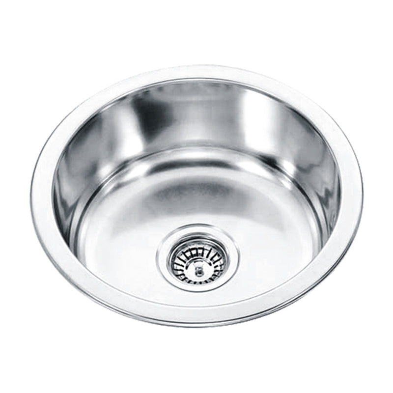DANTE 20L Round Counter Top Sink with Waste 445x445x170mm
