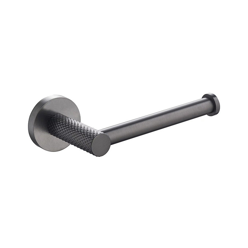TIARA Toilet Roll Holder with Unique Textured Body Gun Metal