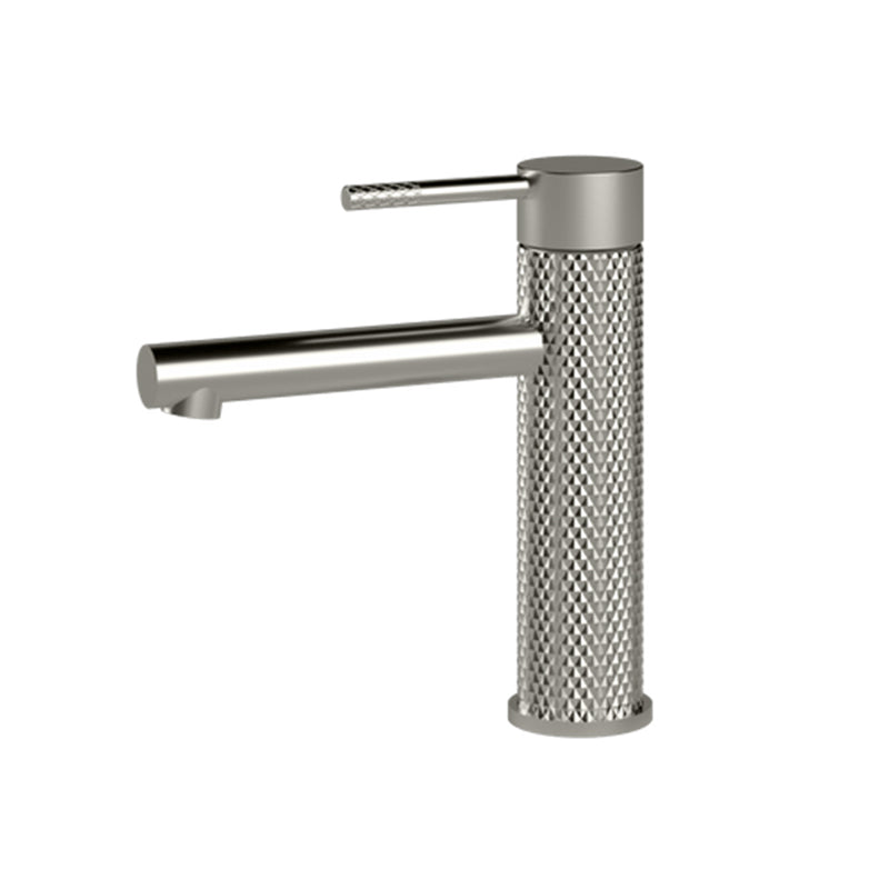 TIARA Basin Mixer with Unique Textured Body Brushed Nickel Finish