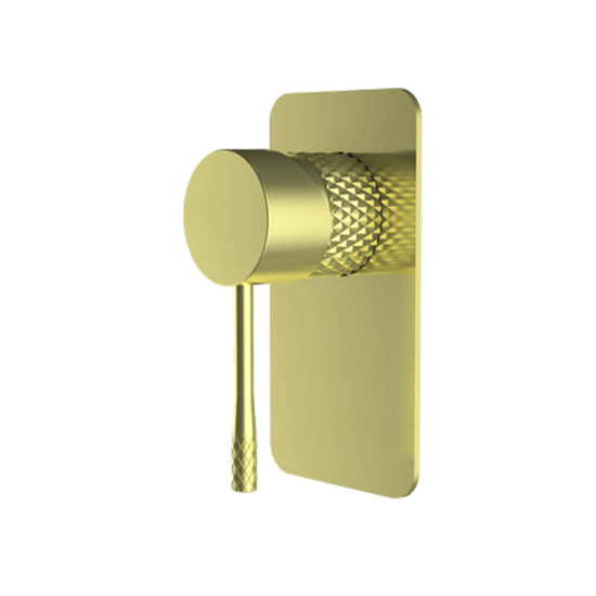 TIARA Shower Mixer with Unique Textured Body Brushed Brass Finish