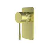 TIARA Shower Mixer with Unique Textured Body Brushed Brass Finish