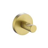 TIARA Single Hook with Unique Textured Body Brushed Brass