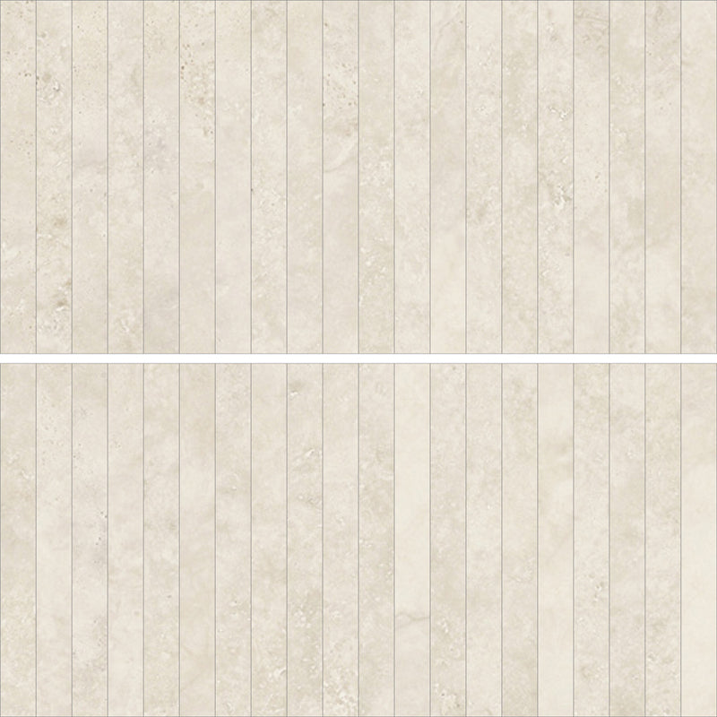 Kaolin Tuscan Creme Travertine Mosaic-Stix KitKat 30x30 SilkTec