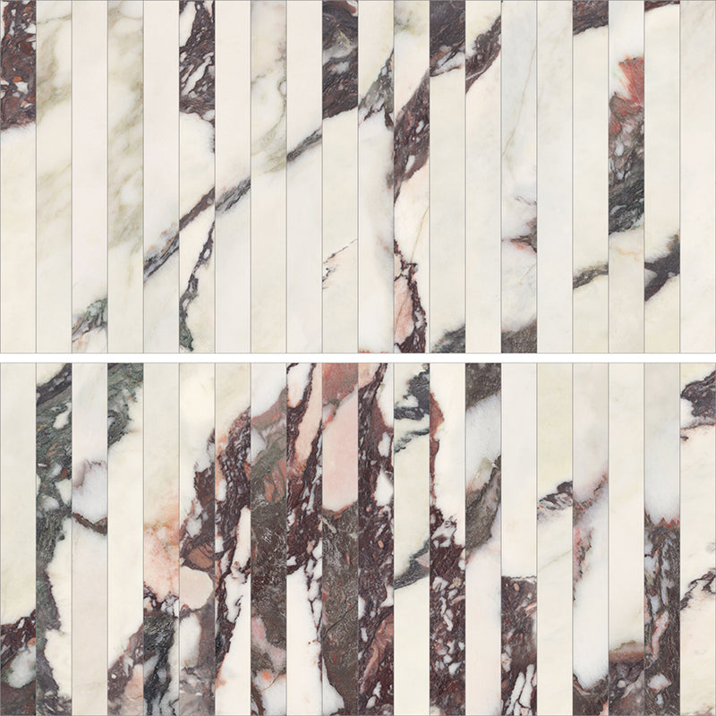 Kaolin x Greg Natale Calacatta Viola Mosaic-Stix KitKat 30x30 SilkTec
