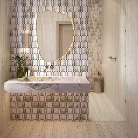 Kaolin x Greg Natale Pink Patagonia Mosaic-Ovaletti 33.8x30 SilkTec