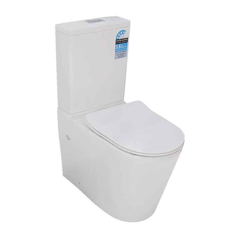 Back/Left and Right Bottom Intet 4.5/3/3 Liters Dual Flush Toilet