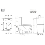 Zeus Rimless Tornado Toilet 660x385x870mm