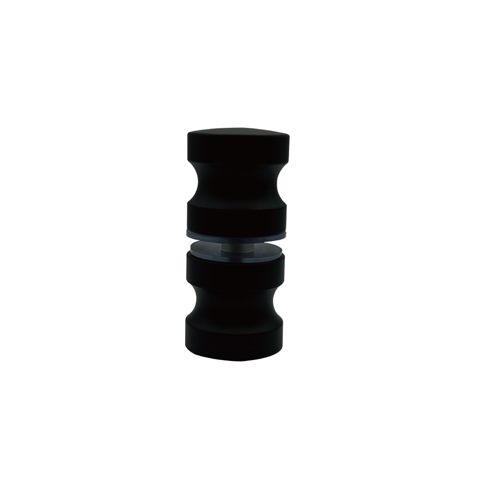 KNOB- ROUND Brush BLACK