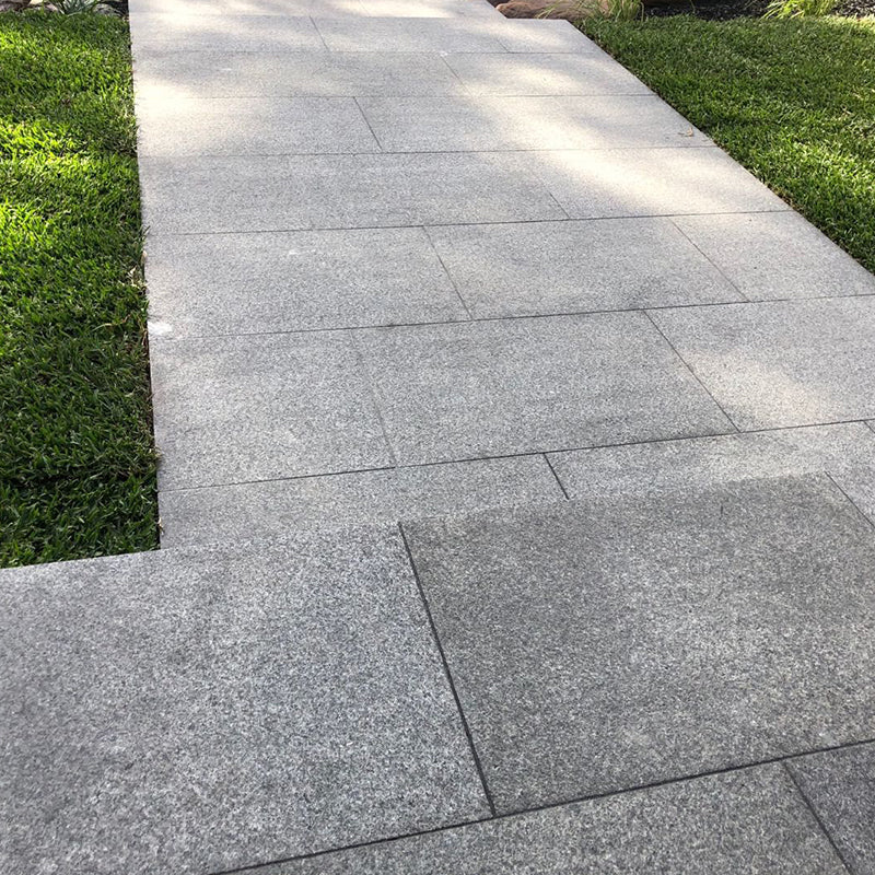 Granite Ken Black Flamed Bevelled Edge 600x400x30mm