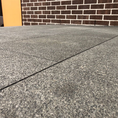Granite Ken Black Flamed Bevelled Edge 600x230x20mm