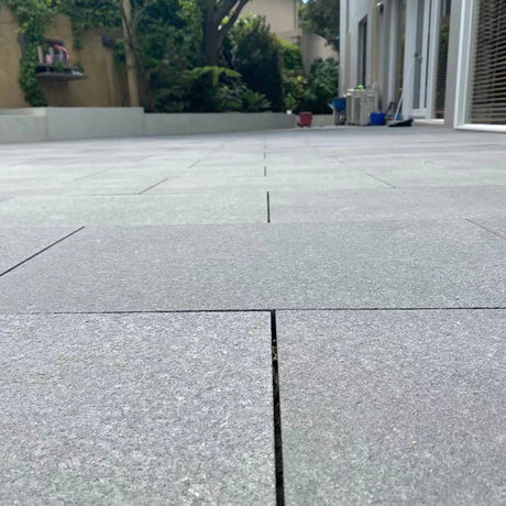 Granite Ken Black Flamed Bevelled Edge 600x400x30mm
