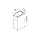 LAVASSA 30L Slimline Laundry Trough and Cabinet 370x560x870mm