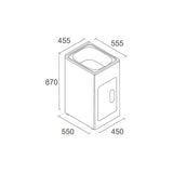 LAVASSA 35L Slimline Laundry Trough and Cabinet 455x555x870mm