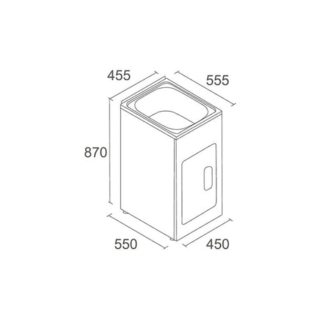 LAVASSA 35L Slimline Laundry Trough and Cabinet 455x555x870mm