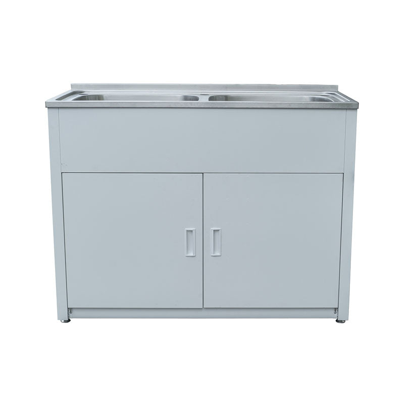 LAVASSA 45L Double Bowl Laundry Trough and Cabinet 1170x510x870mm