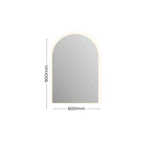 FUM Series Arch Sharp Back Lit LED Mirror 600x900x6mm