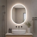 PILO Series Pill Sharp Back Lit LED Mirror 600x800x6mm