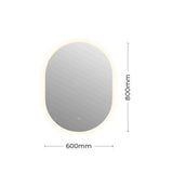 PILO Series Pill Sharp Back Lit LED Mirror 600x800x6mm