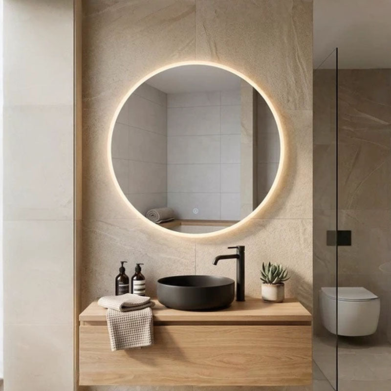 Round Sharp Front Lit LED Mirror Ø800mm x 6 mm