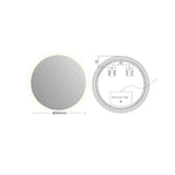 Round Sharp Back Lit LED Mirror Ø800mm x 6 mm