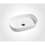 Solid Surface Basin Series Lila Above Counter Gloss White 540x361x130mm