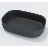 Solid Surface Basin Series Lila Above Counter Matt Black 540x361x130mm